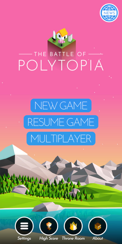 'The Battle of Polytopia' title screen